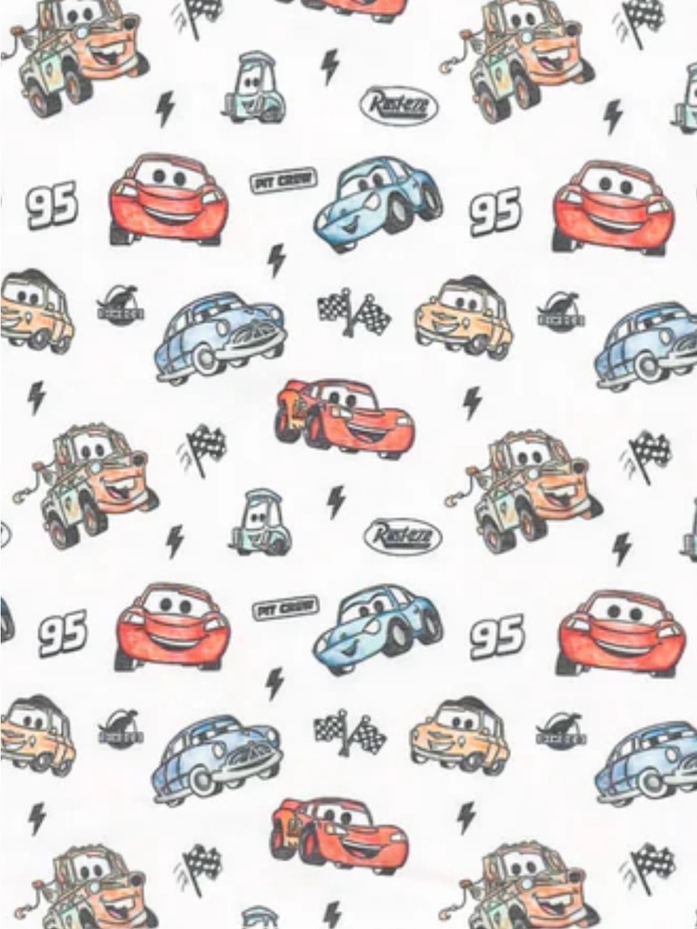 Cars Kids Red & Blue Character Car Seat Cover